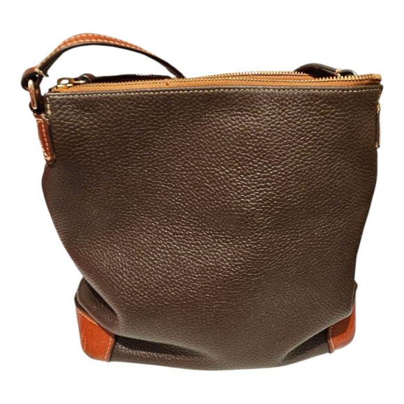 Dooney & Bourke Brown Tan Leather Crossbody Bag Size Medium - Picture 3 of 16